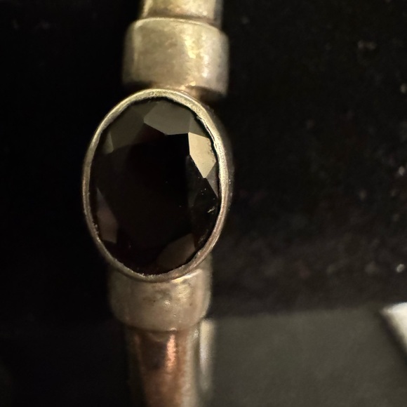 Jewelry - Vintage 1970’s Red Stone Sterling Silver Bracelet